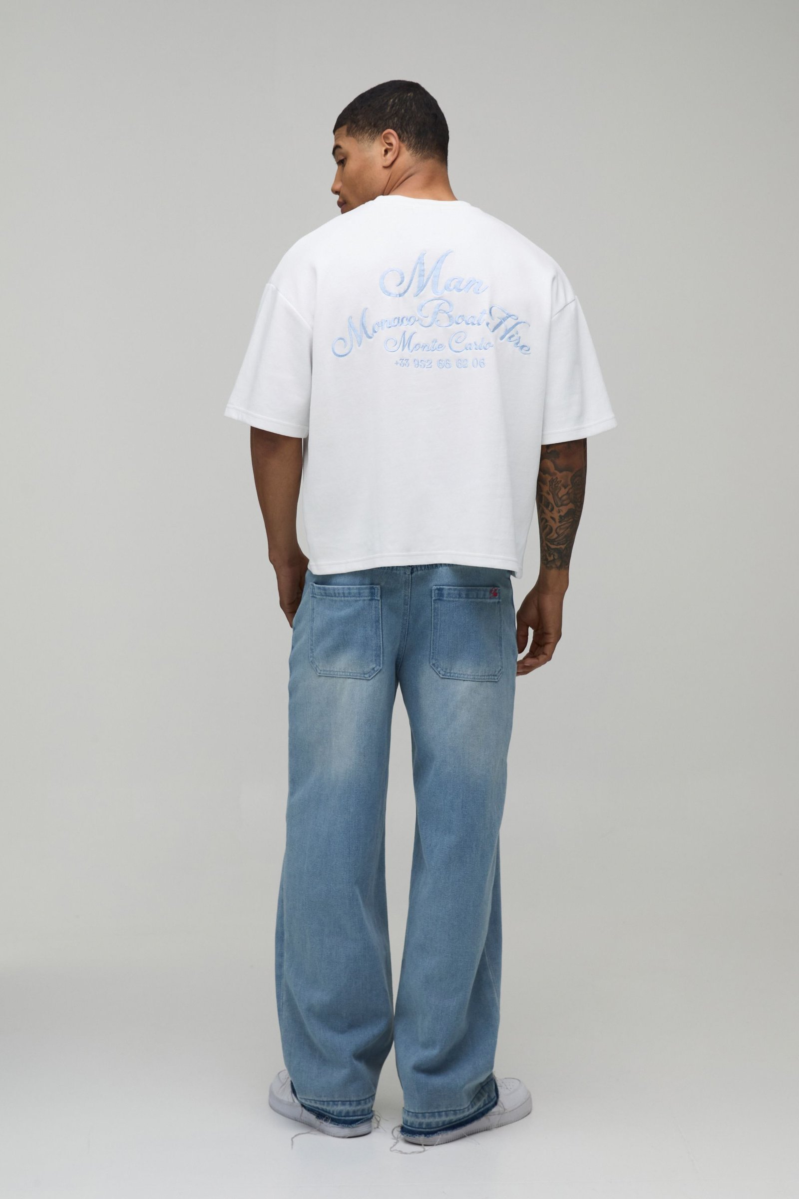 T-shirt Oversize En Interlock Avec Broderie Boat Hire