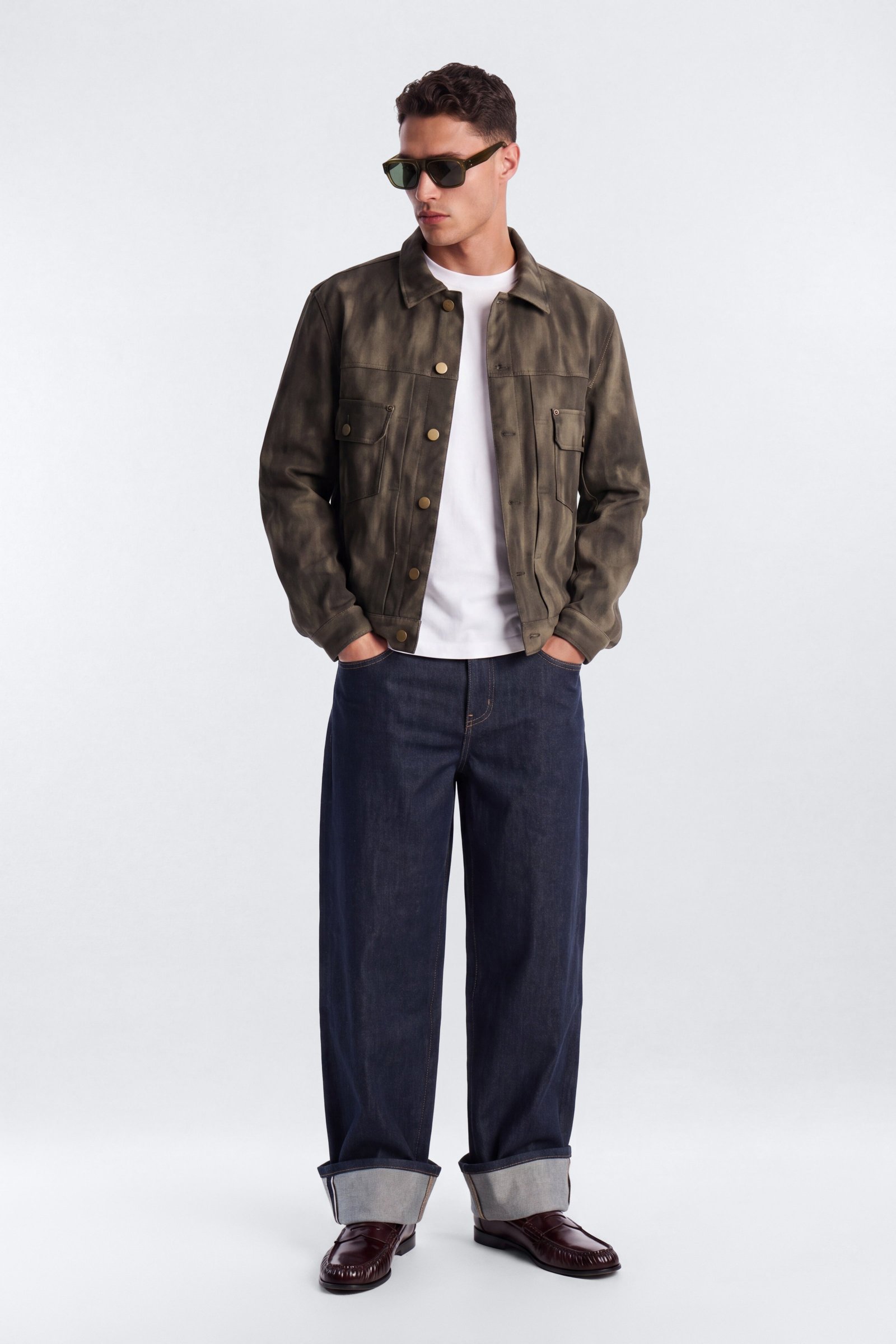 Veste trucker jeld synthétique délavé