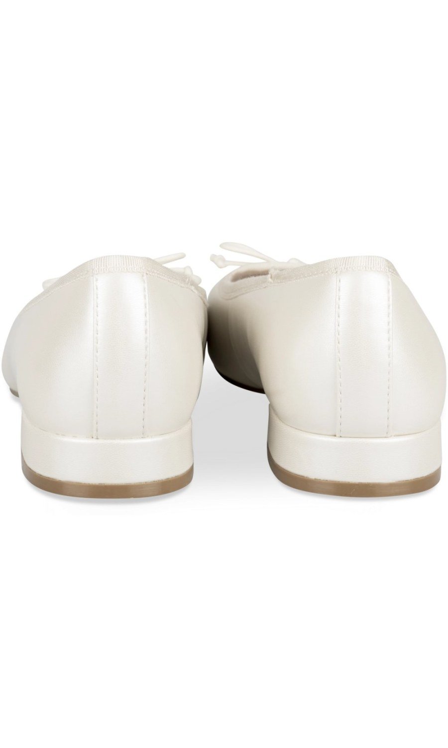 Silver bow ballerinas with low heel