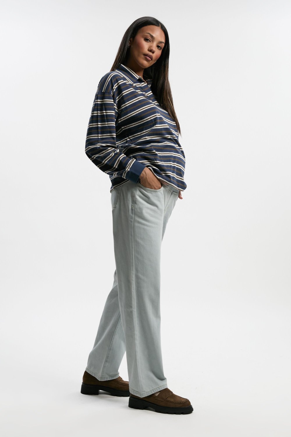 Pale blue boyfriend jeans - Maternity