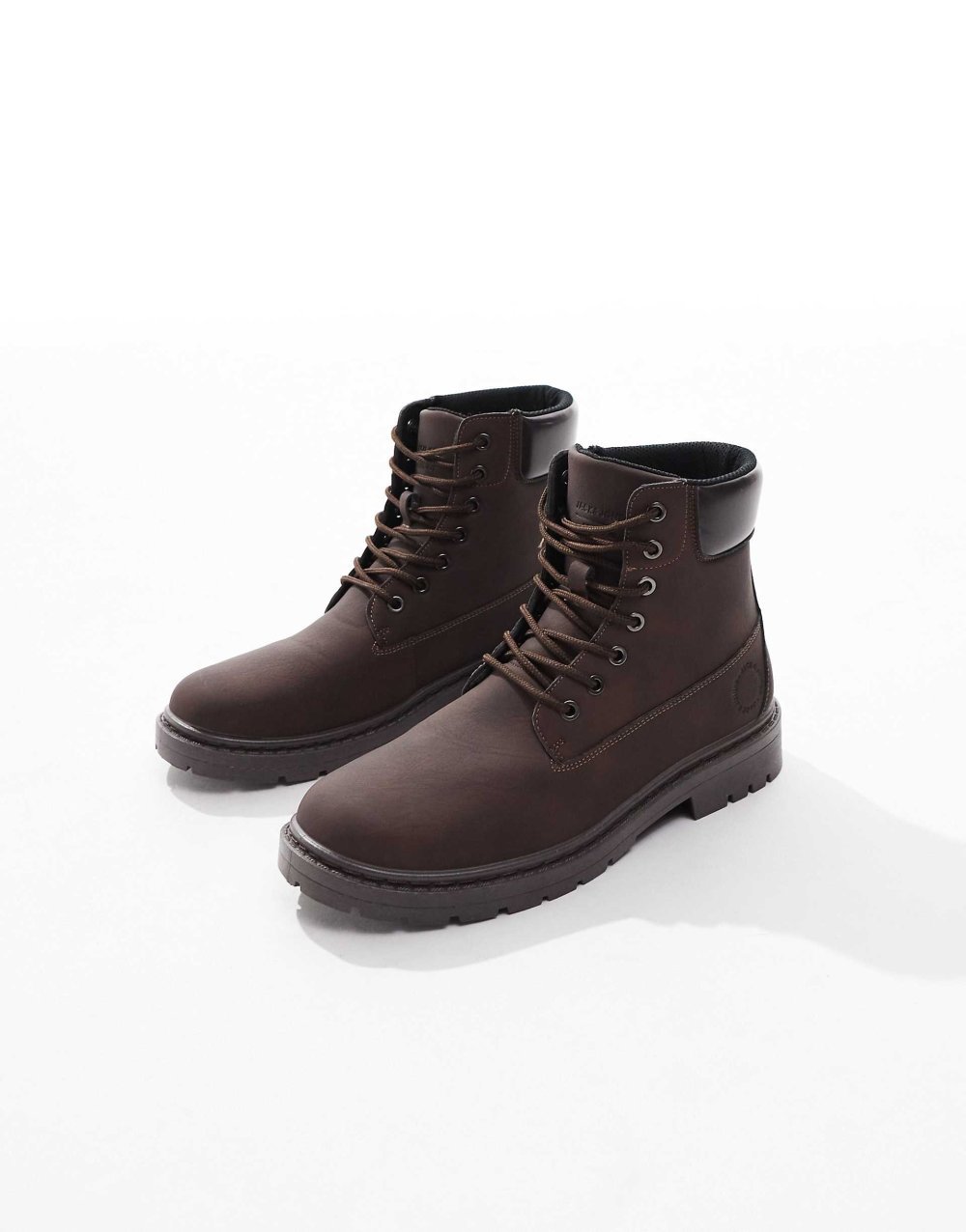 Bottines worker b les lacets qahwi ghame9