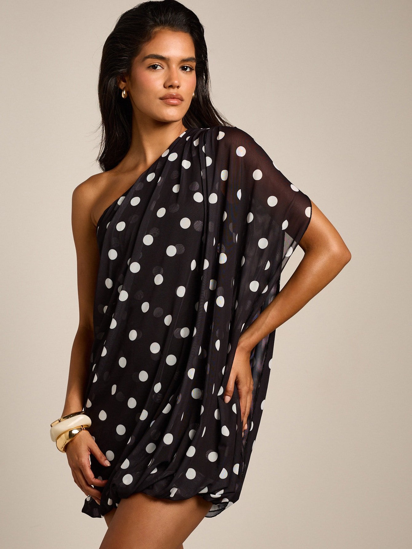 Robe Mini D'été De Style Fête À Épaule Unique