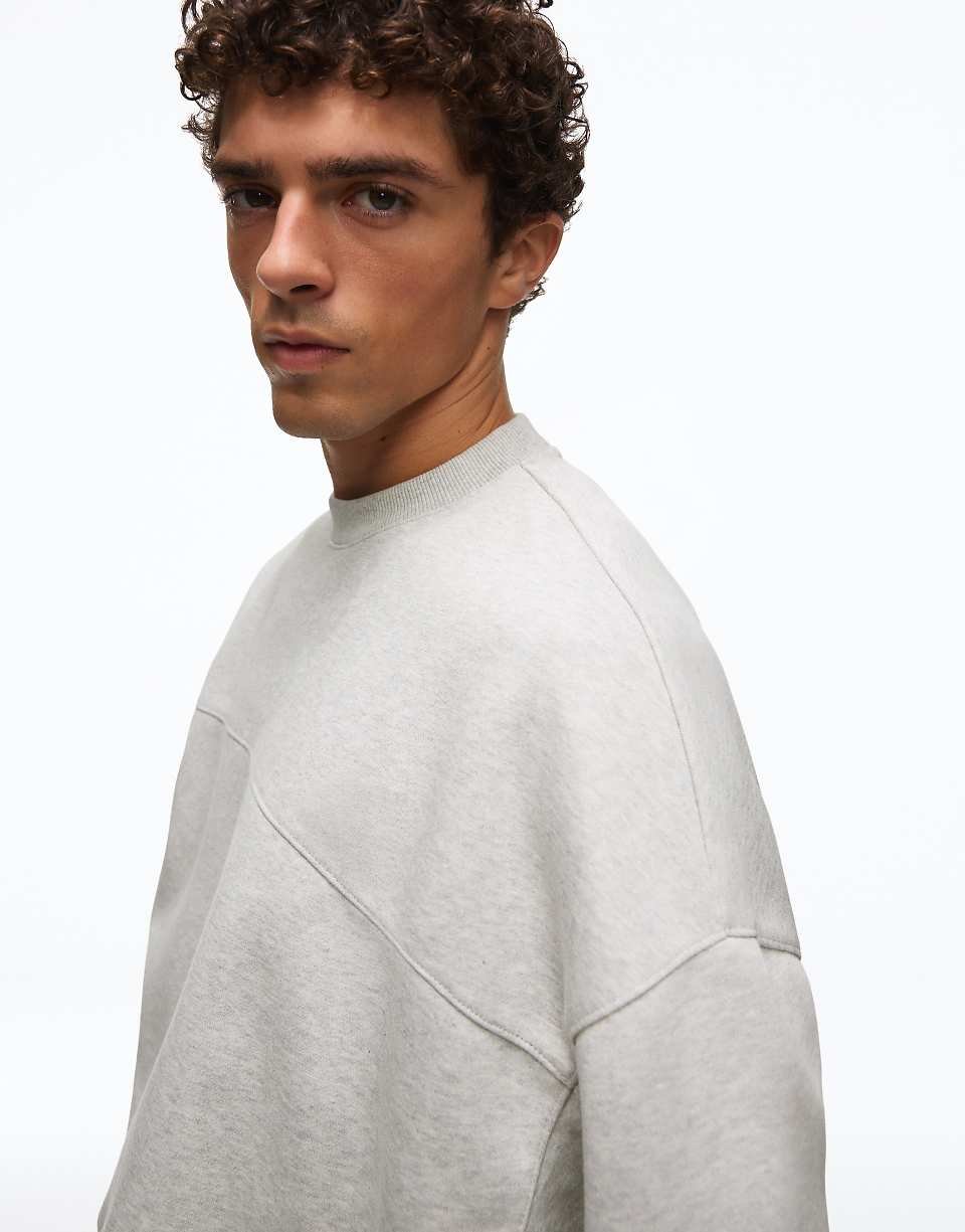 Boxy fit crew neck sweatshirt - Light grey
