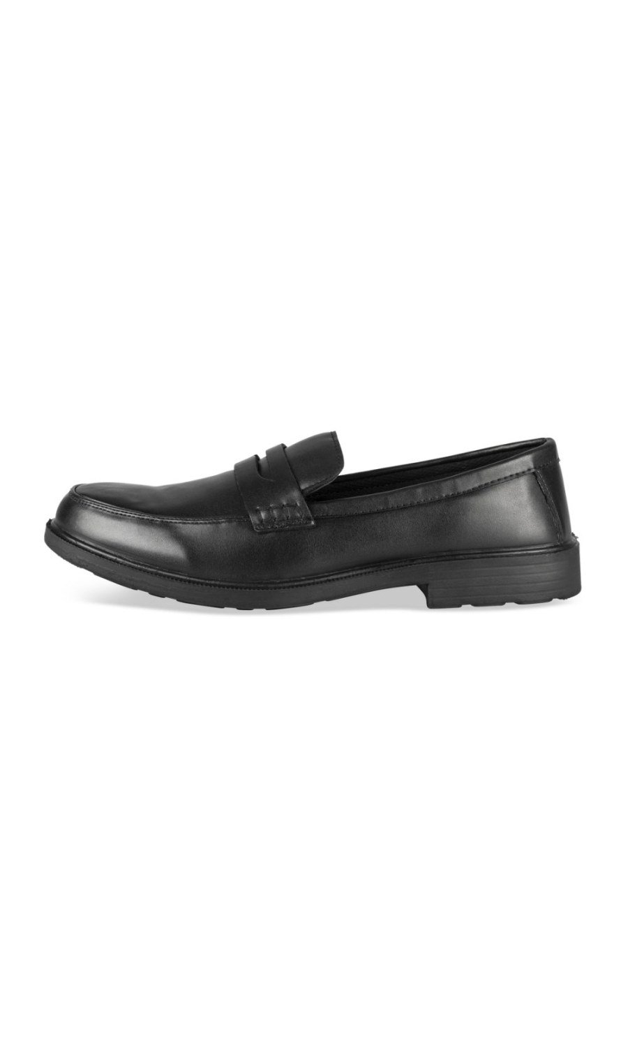 Mocassins à bride aspect lisse noirs