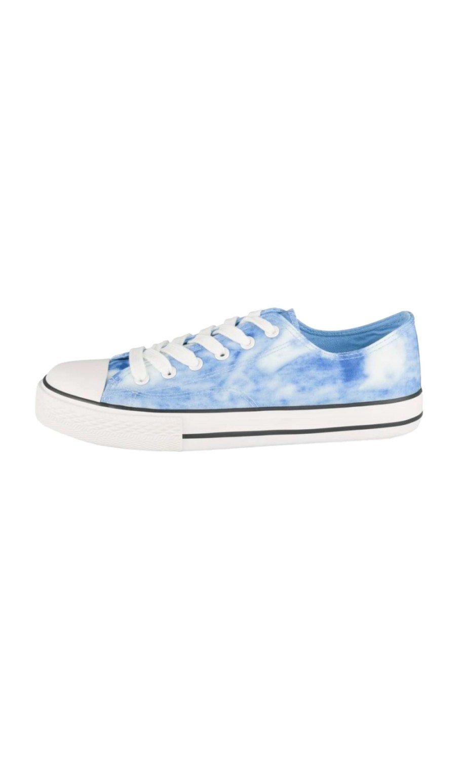 Sky blue tie-dye canvas sneakers