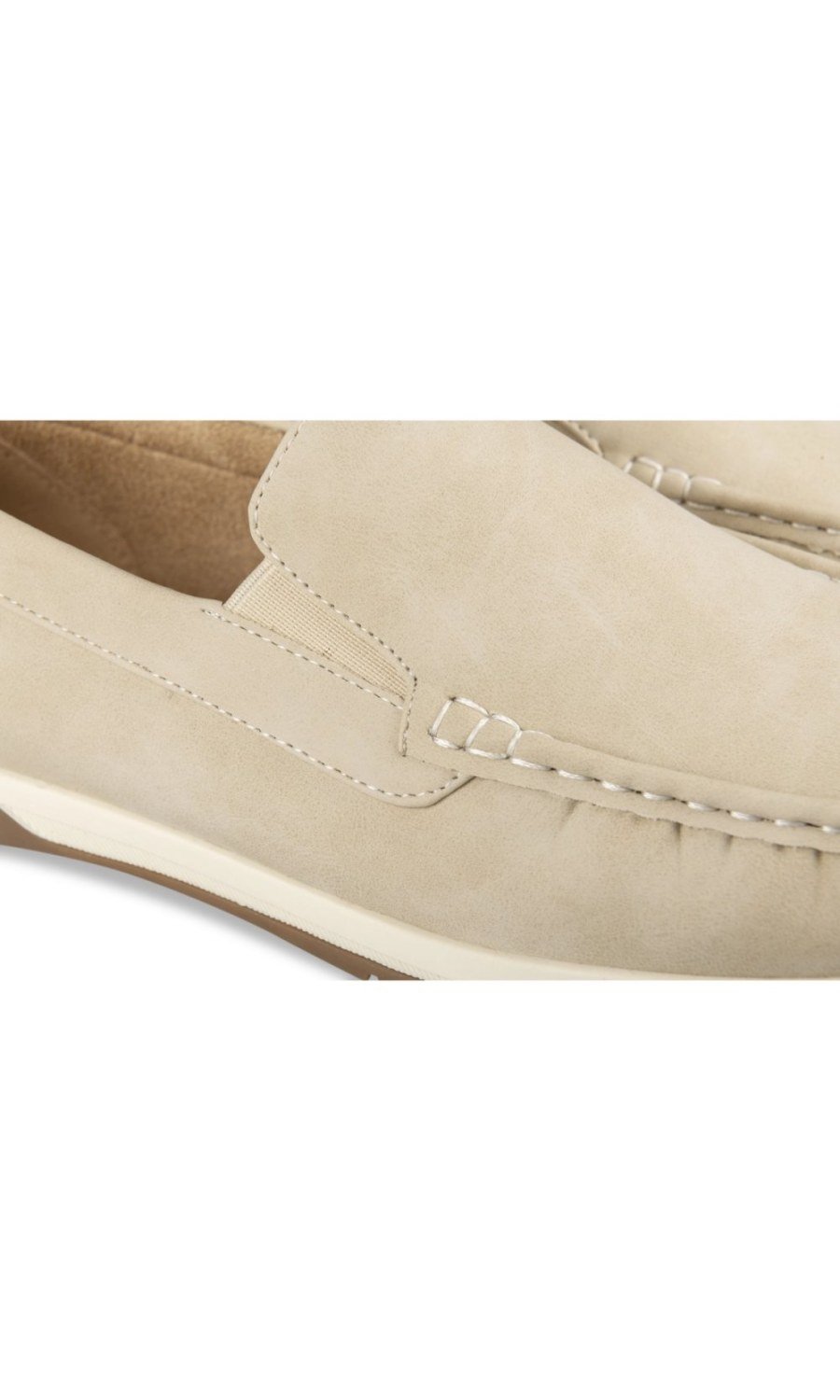 Mocassins semelle bicolore beiges