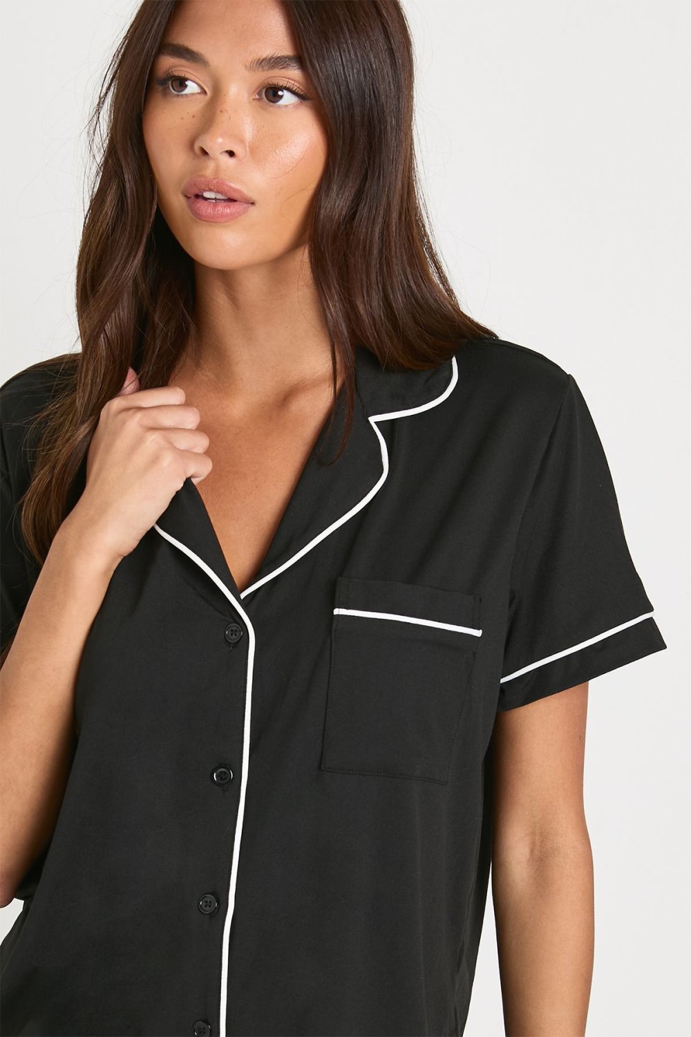Pyjama chemise et short en jersey