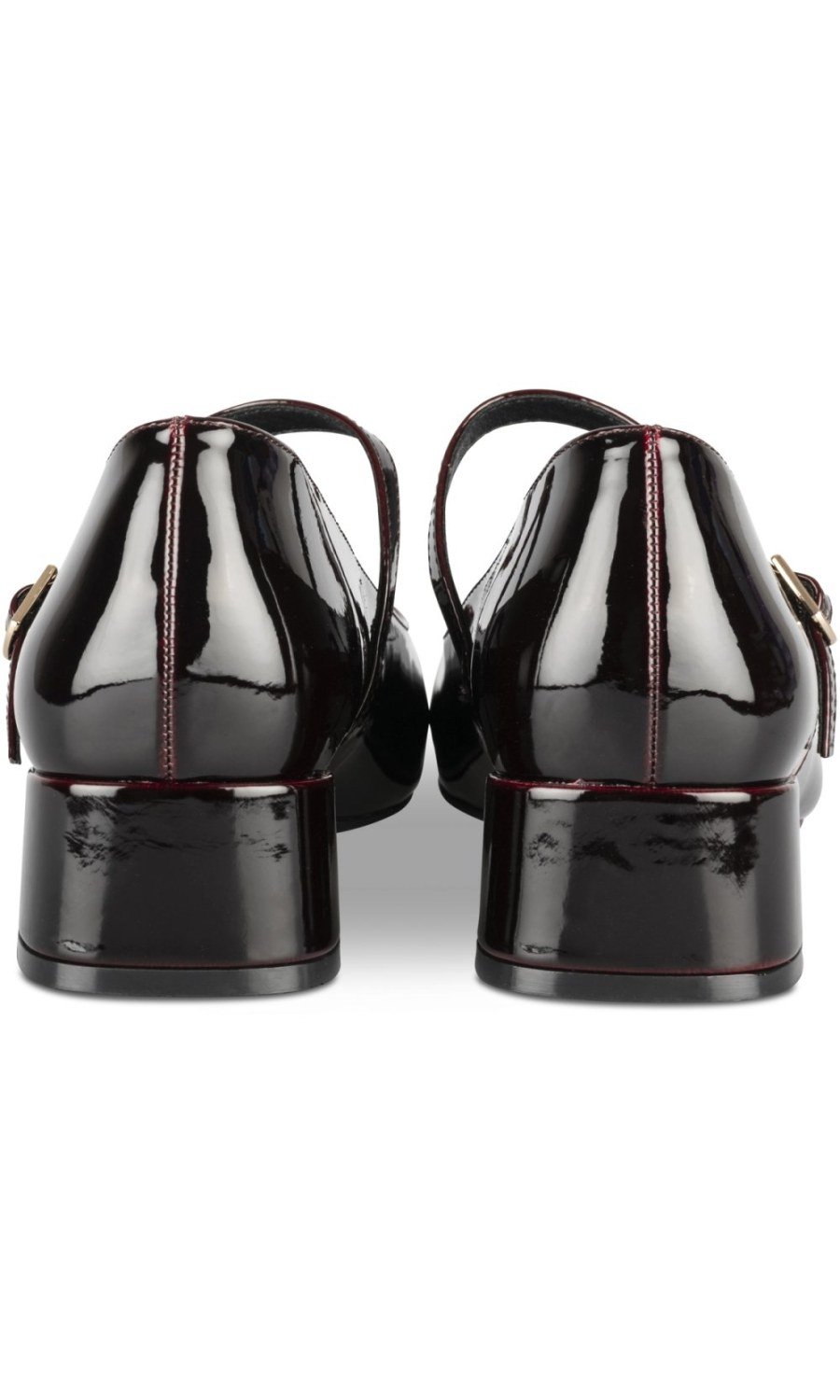 Babies vernies talon carré bordeaux