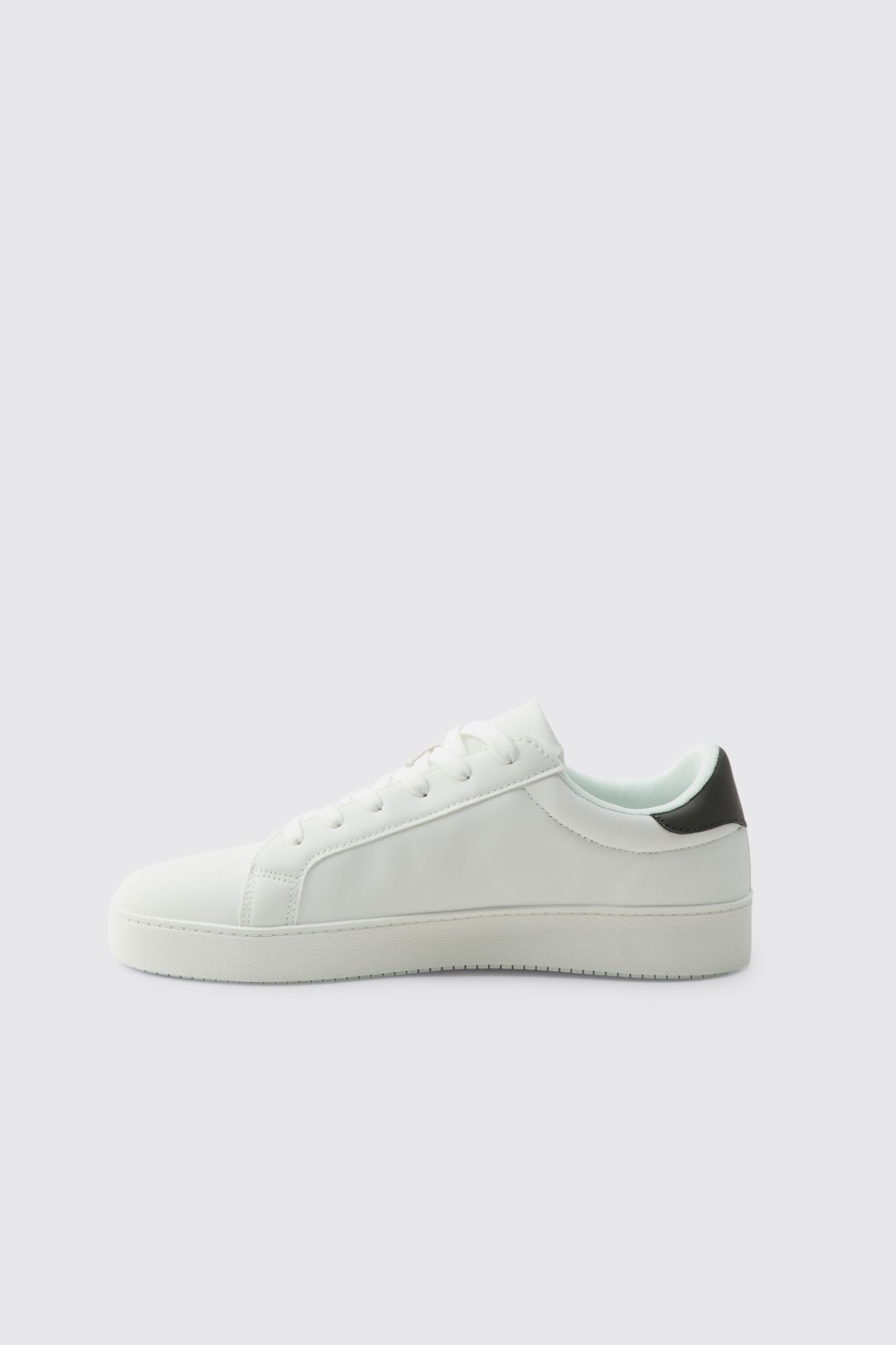 Faux leather trainers