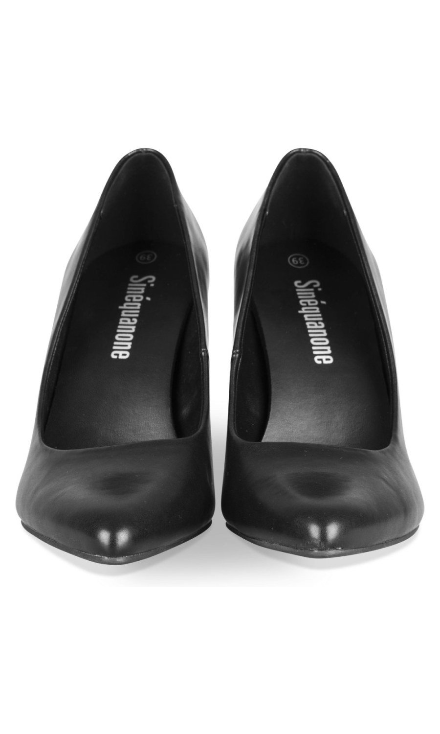 Black pointed stiletto 9 cm pumps