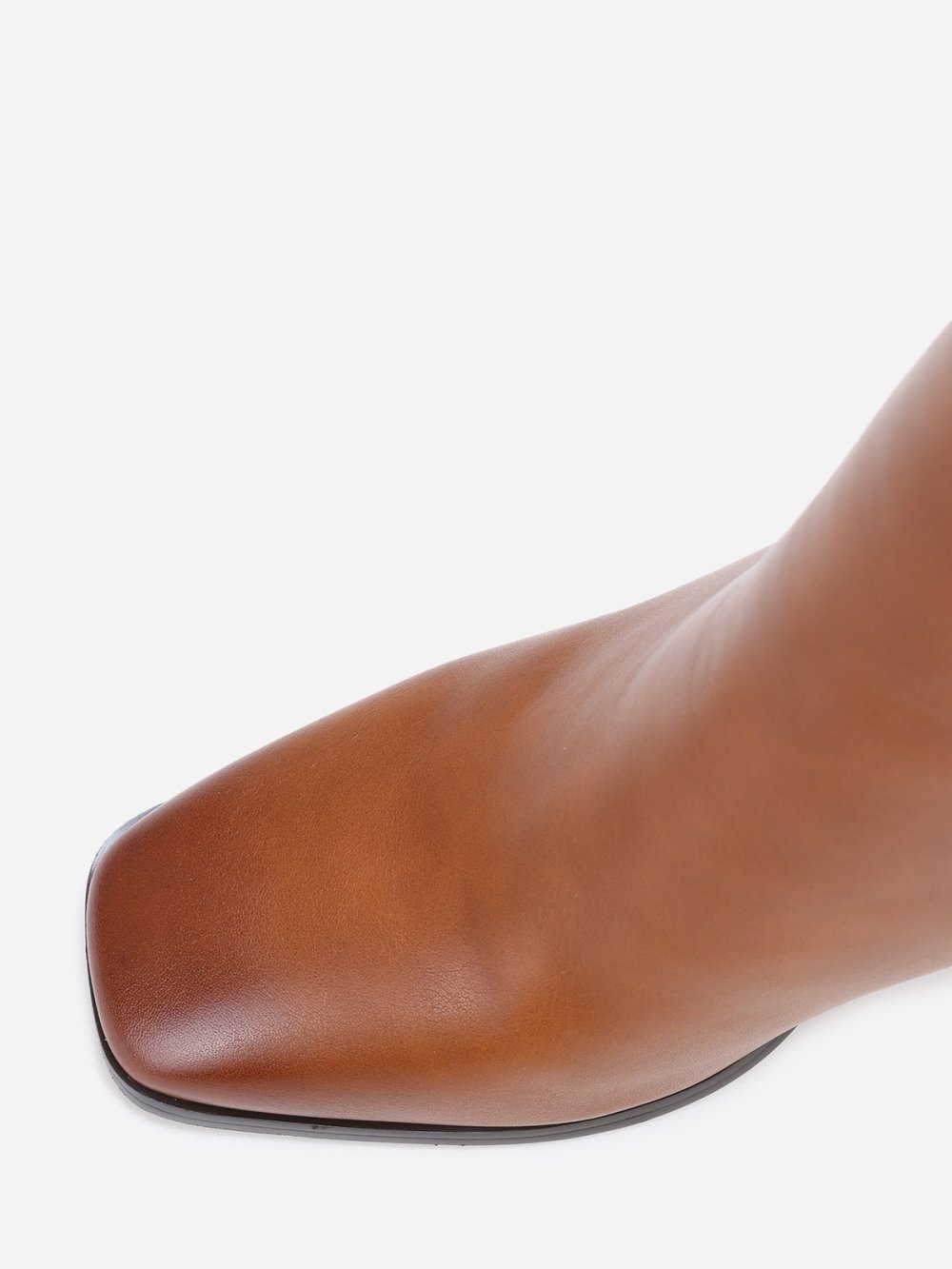 Bottines chelsea b talon 3ali carré, camel