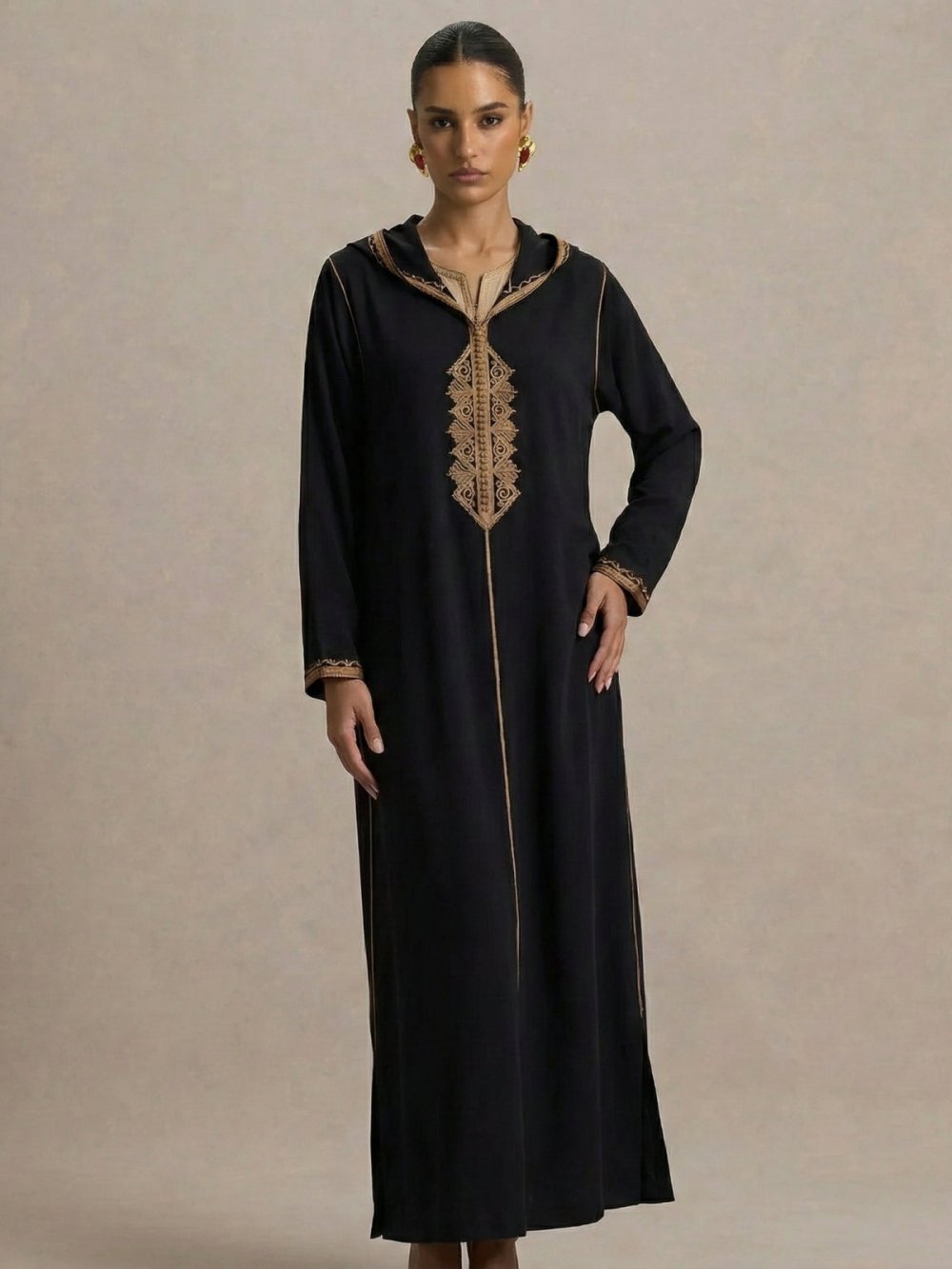 Djellaba deux pièces brodée