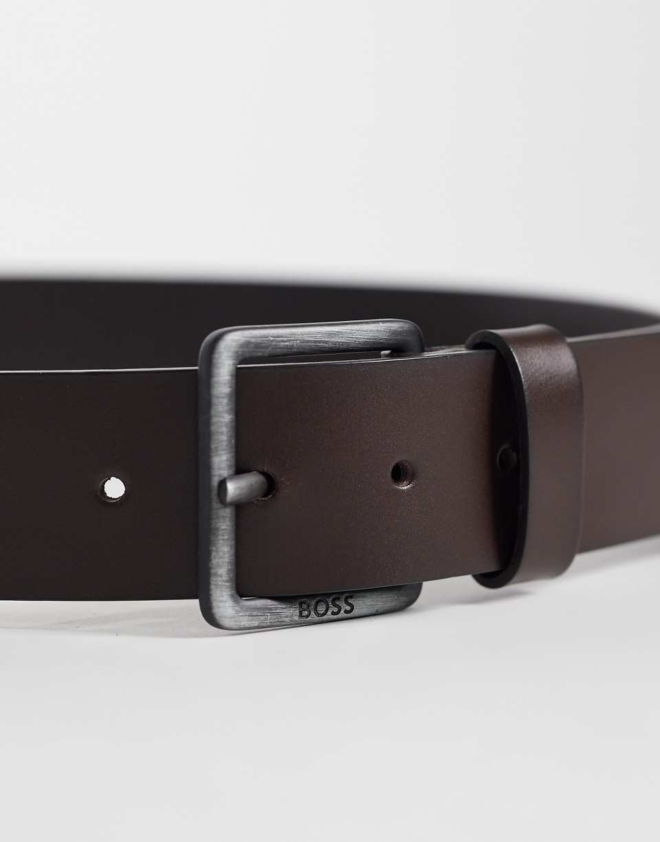 BOSS Black Jeeko brown leather belt