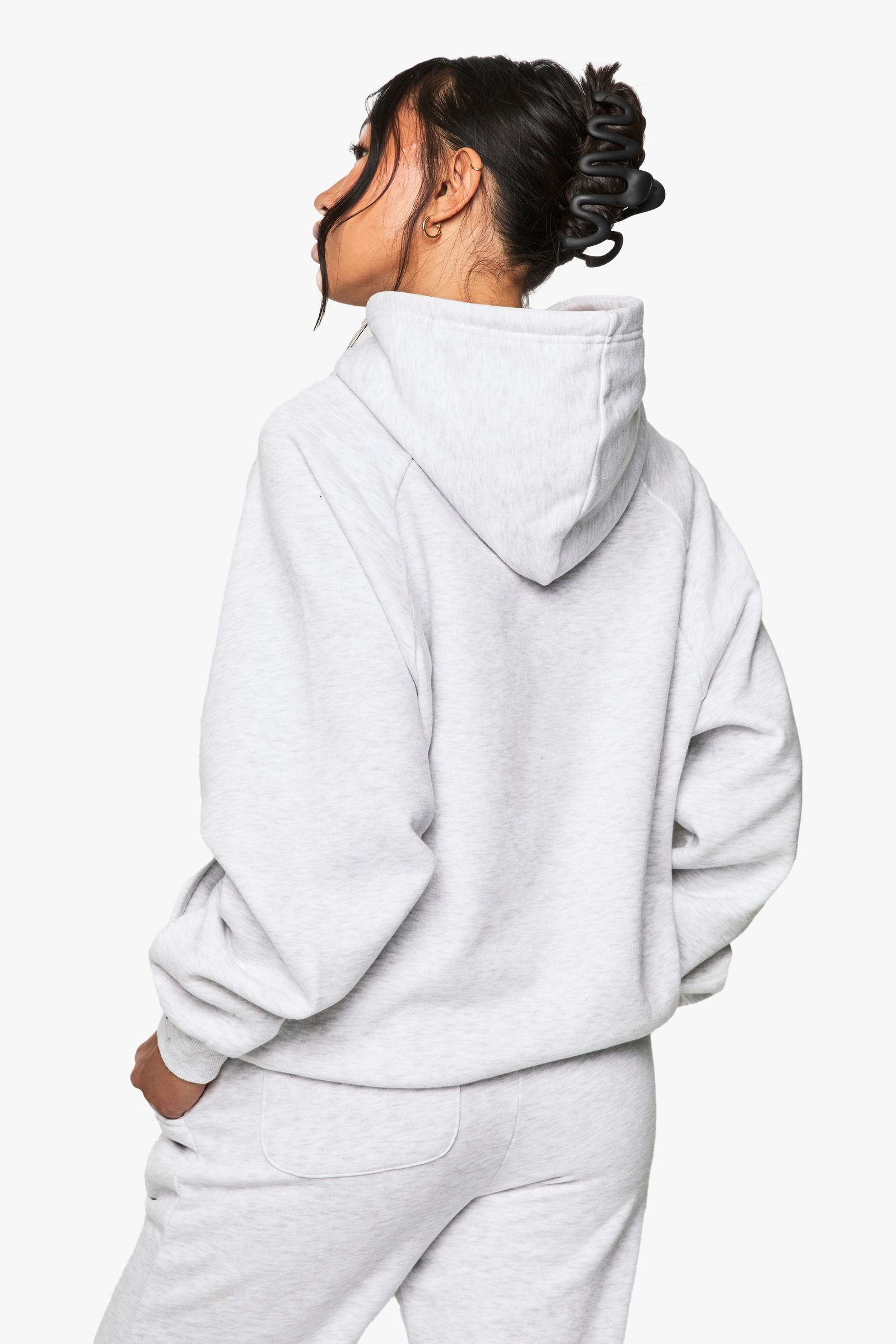 Sweat à capuche oversize à couture raglan