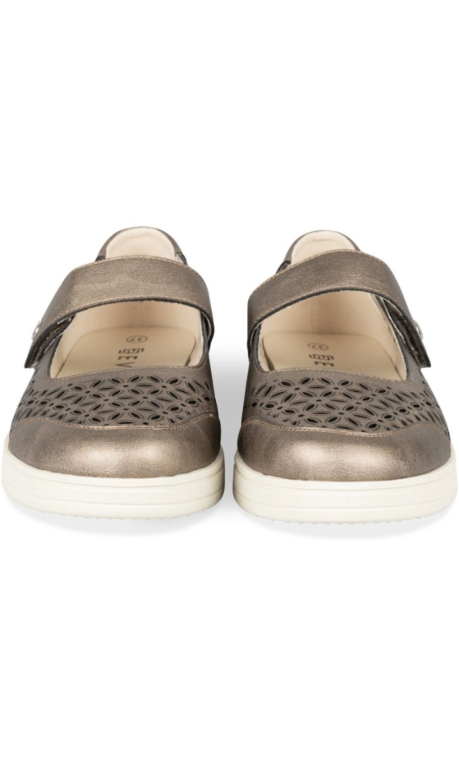 Bronze cut-out Mary Jane shoes