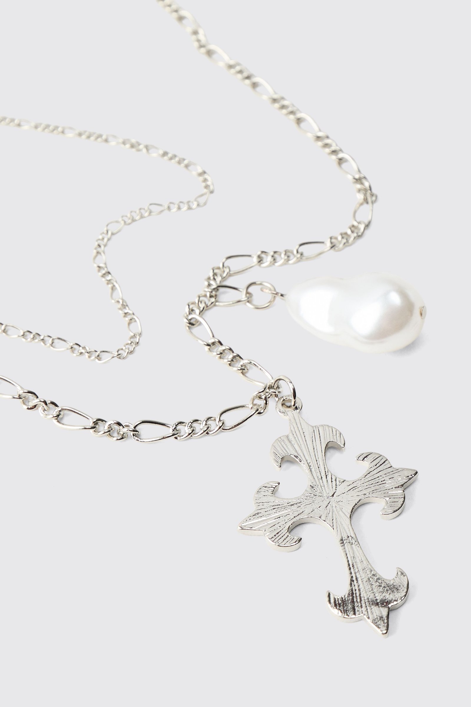 Collier Superposé Croix et Gemme