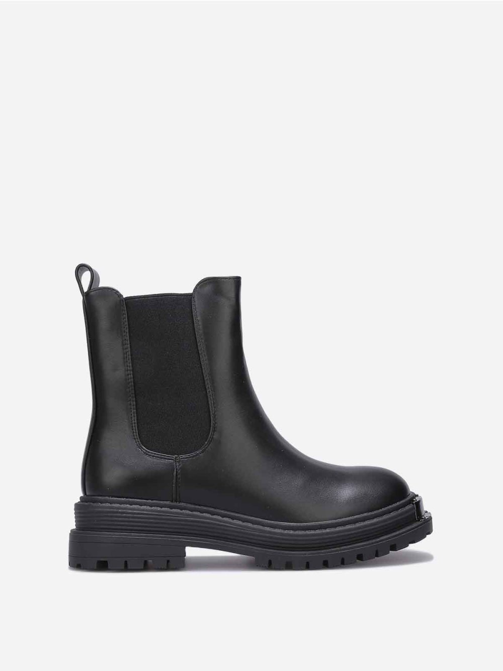 Bottines chelsea à détail métallique noires