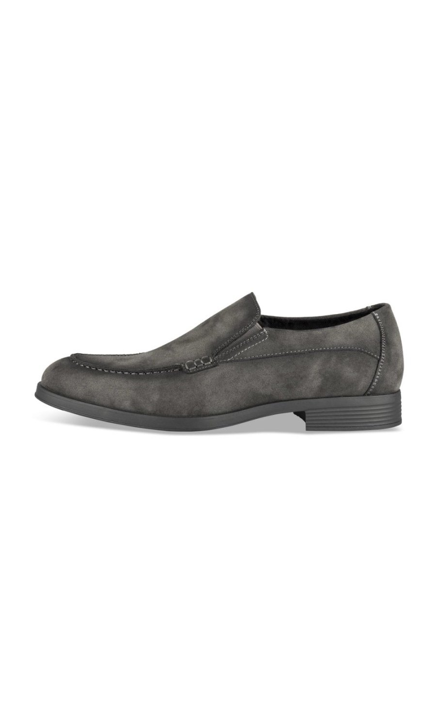 Mocassins aspect suédine gris anthracite