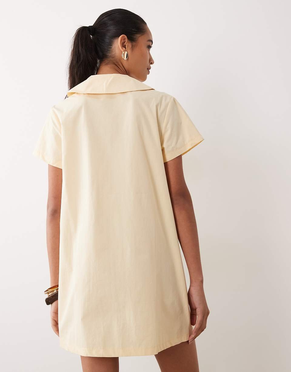 Robe qsira popeline b col - Loun zebda