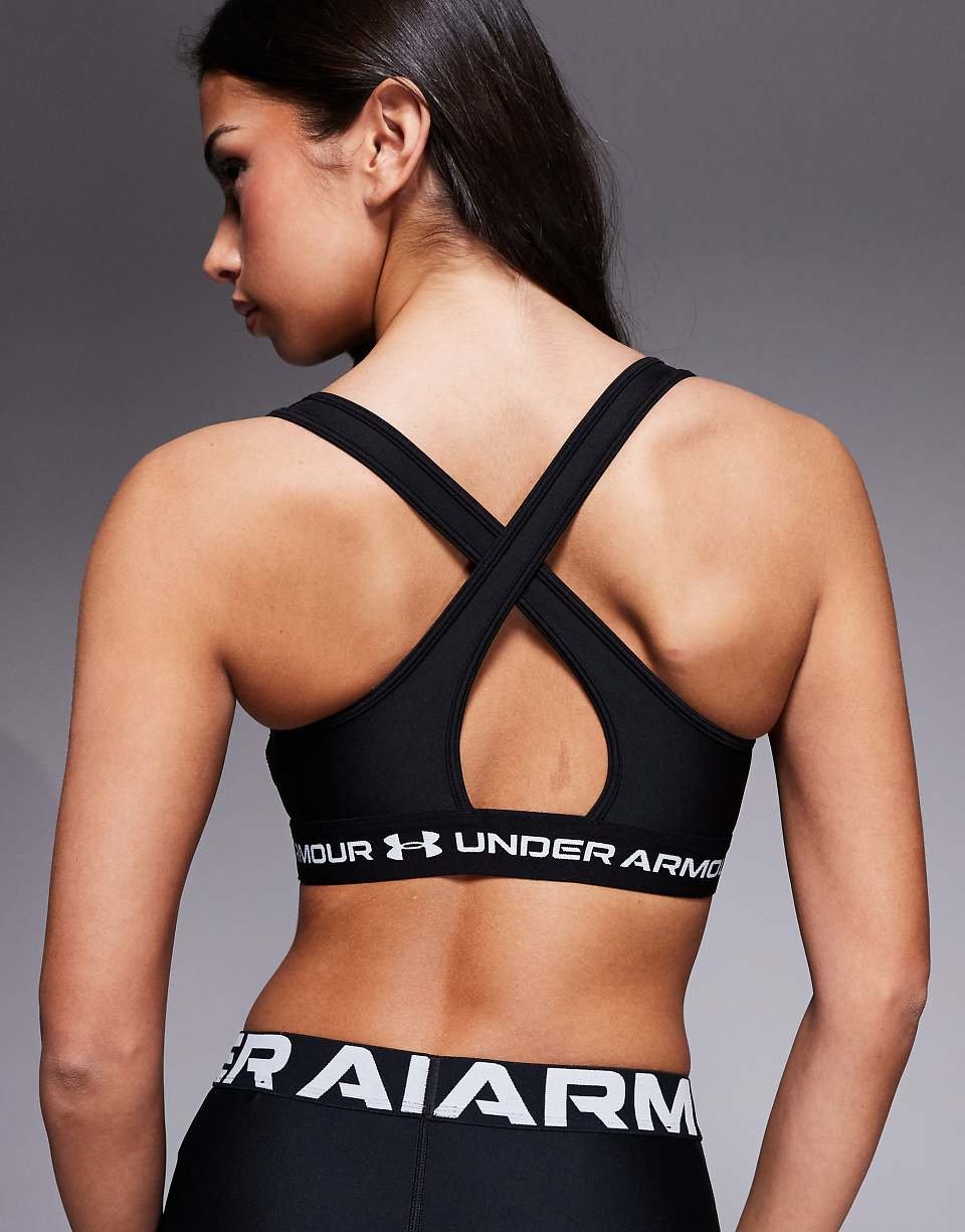 Brassière maintien moyen à dos croisé - Noir