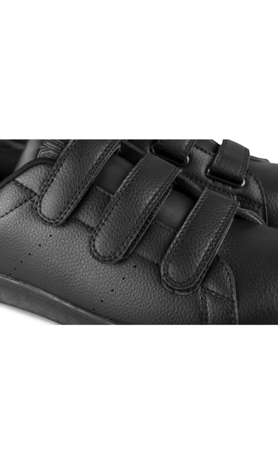 Black trainers with three touch straps