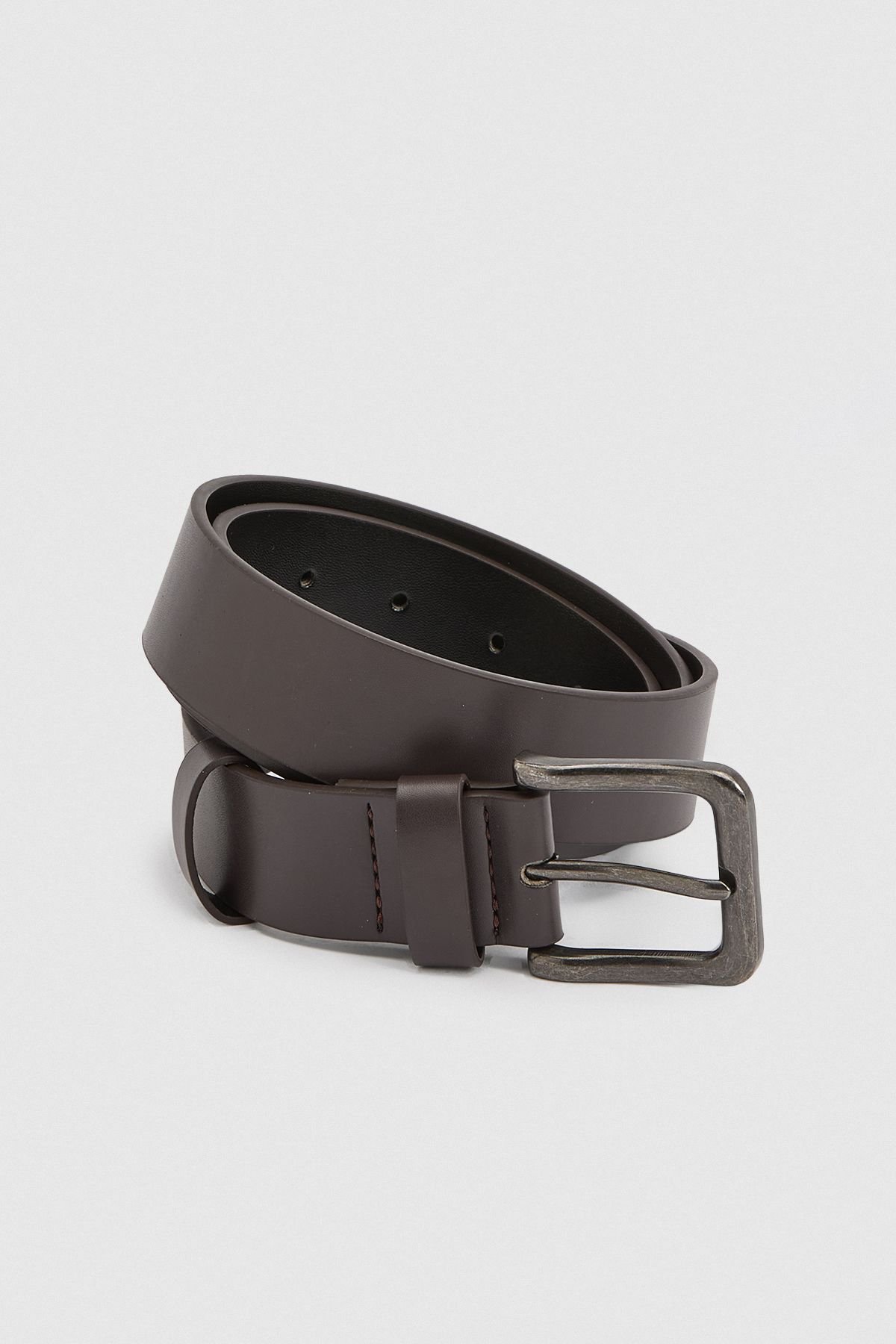 Brown casual leather belt