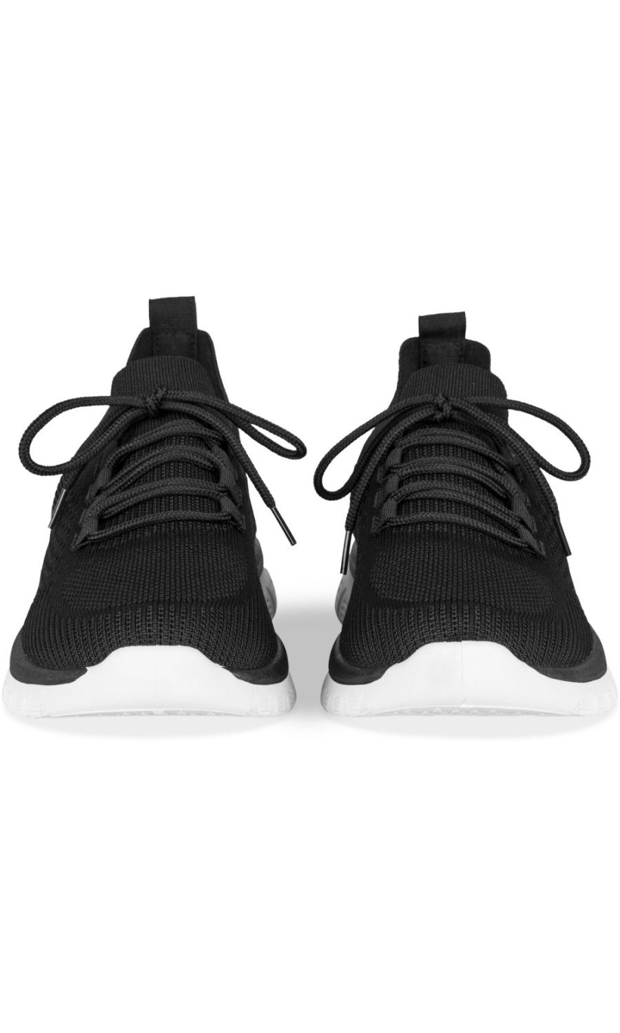 Baskets maille col chaussette noires