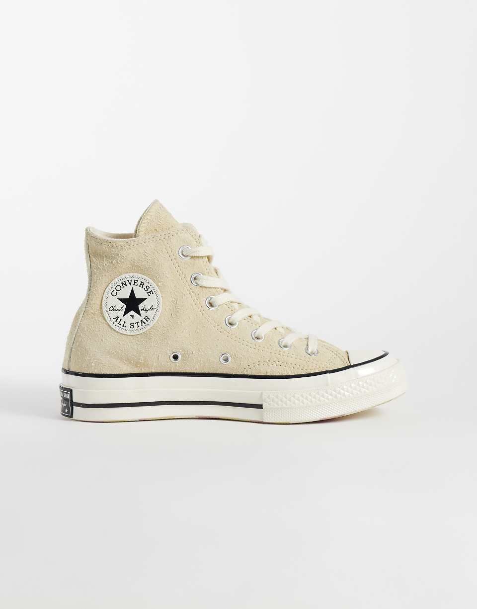 حذاء رياضي Chuck 70 Hi من الشامواه باللون البيج