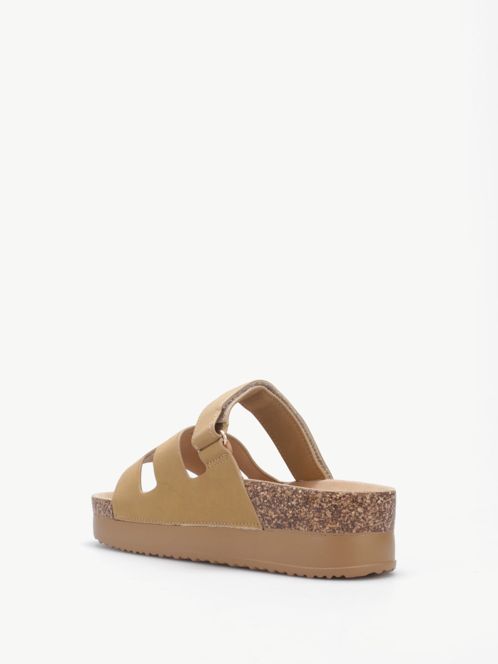 Mules b plateforme liège w scratch camel