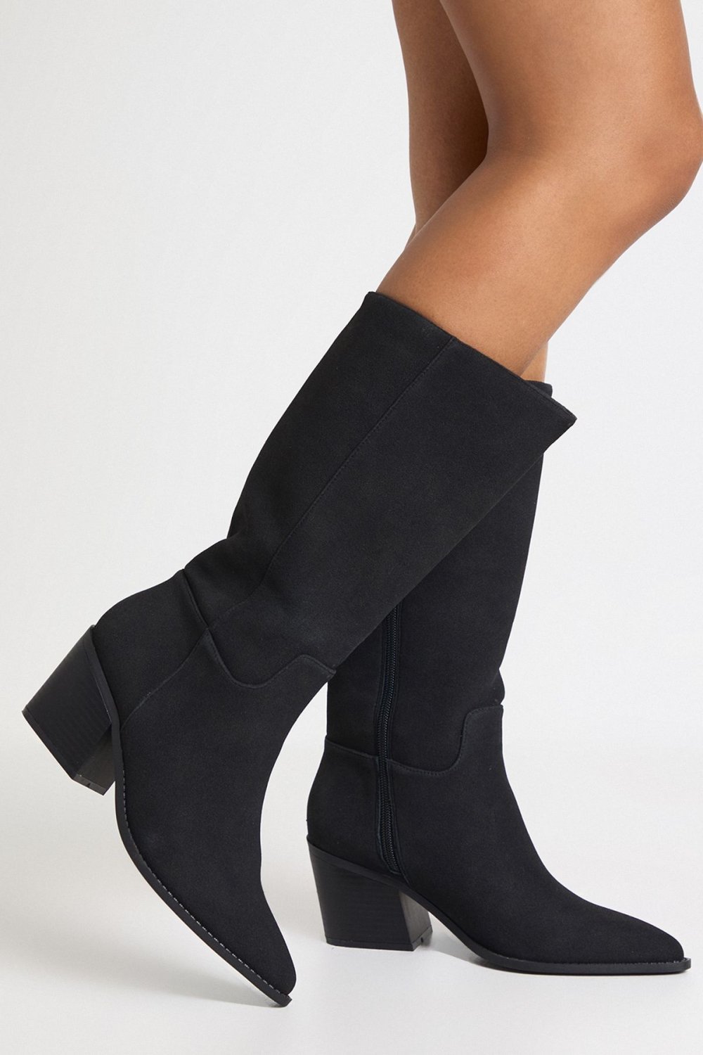 Black western boots - Wide fit