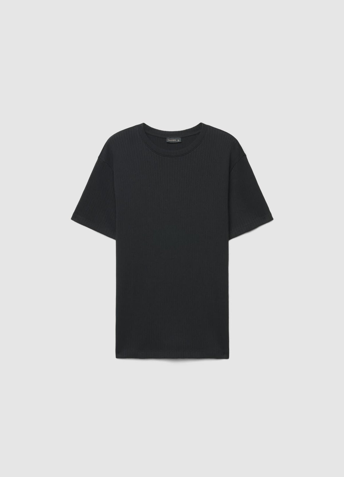 Ribbed crew-neck T-shirt