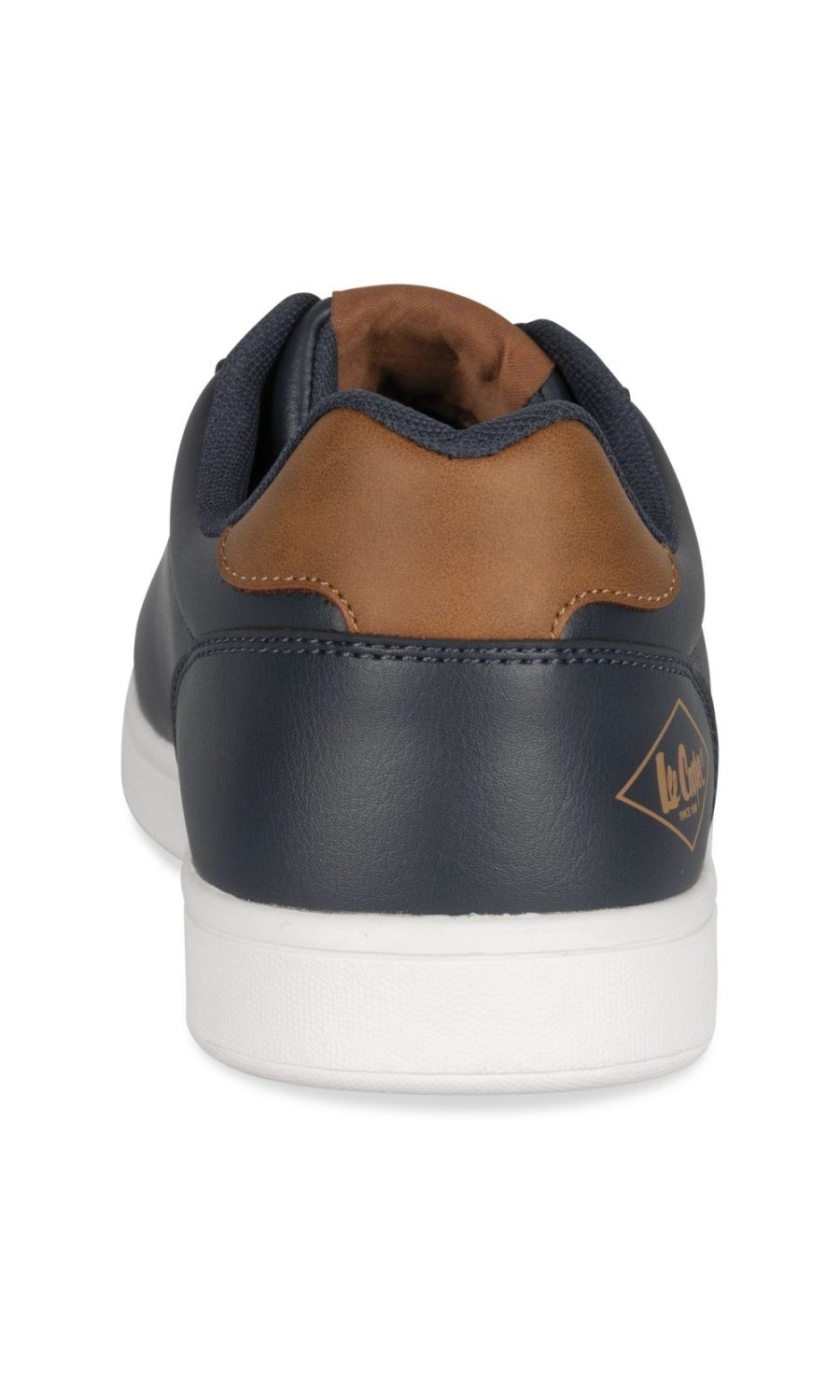 Navy trainers with side stitching