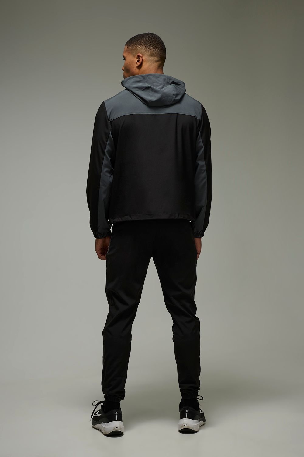 Colour-block sports tracksuit