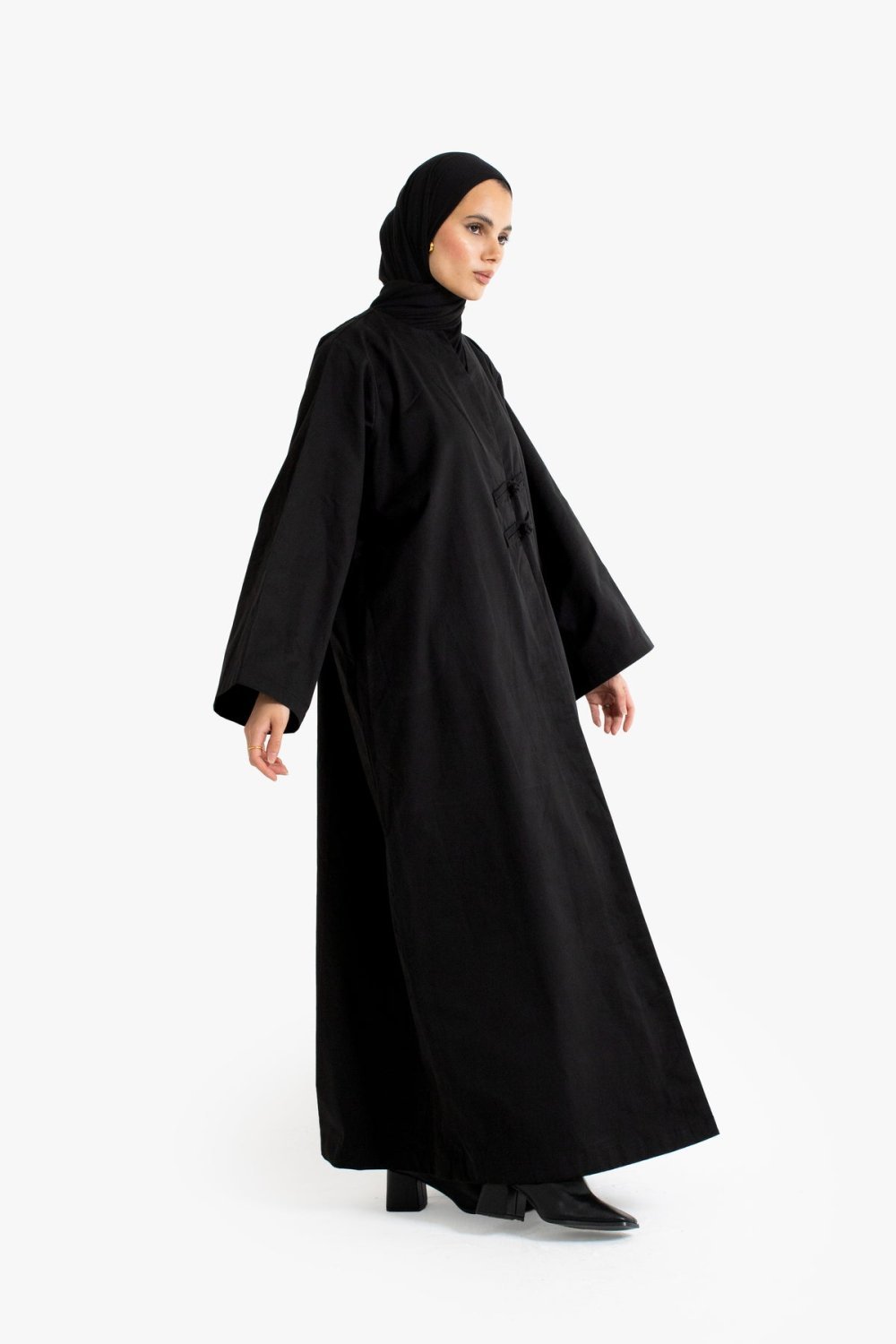 Abaya m7loula b l3a9ad, coton - K7el