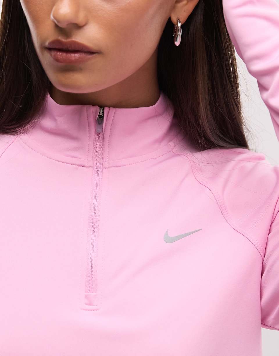 Zip-neck long-sleeve Dri-FIT t-shirt