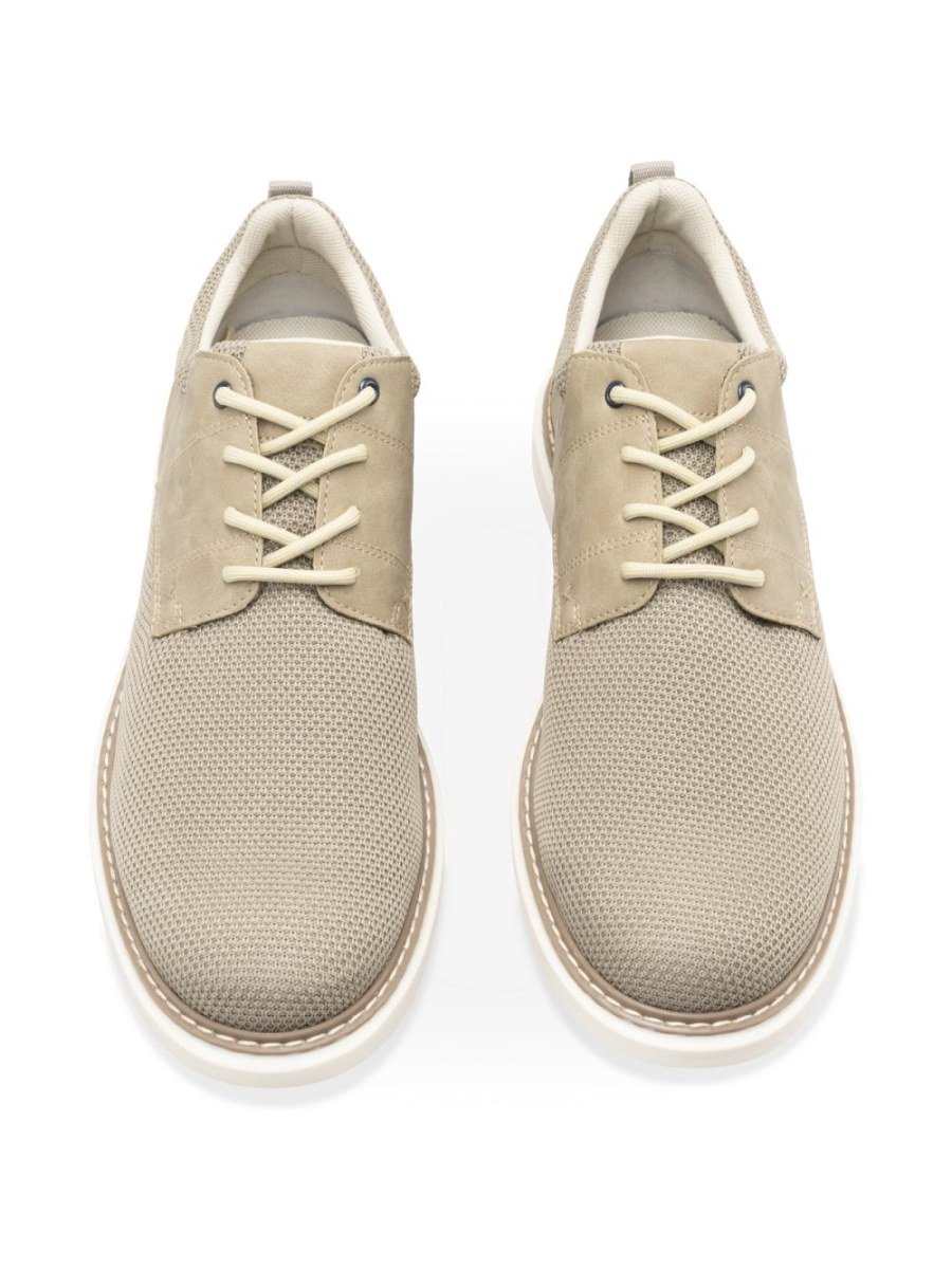 Derbies perforés aspect suédine taupe
