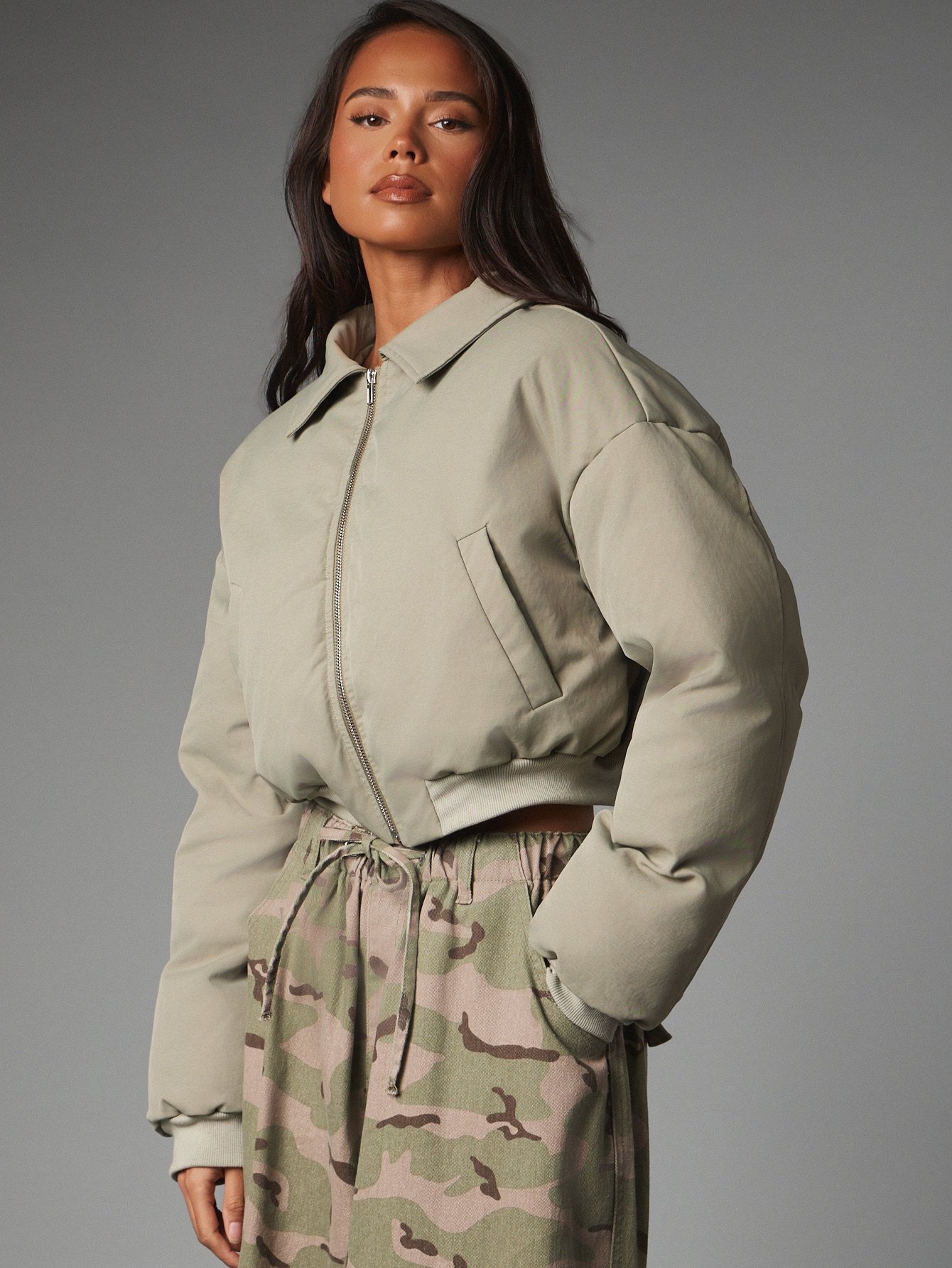 Doudoune qsira matelassée b col chemise