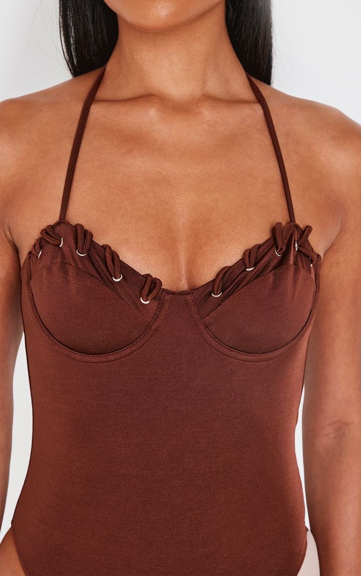 Maillot De Bain À Bonnets Armaturés Et Dentelle