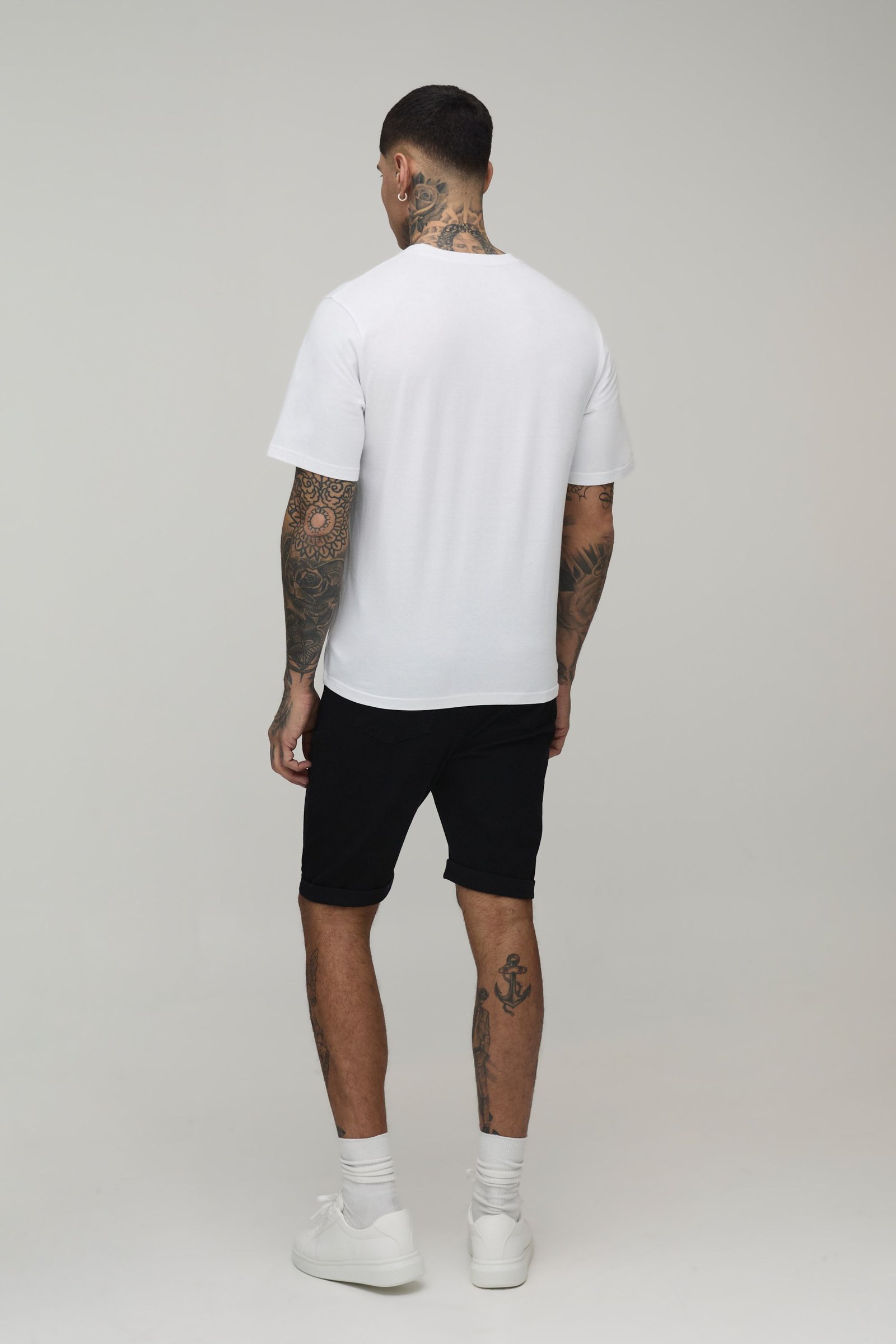 Short En Jean Stretch Coupe Skinny Pour Homme Grand