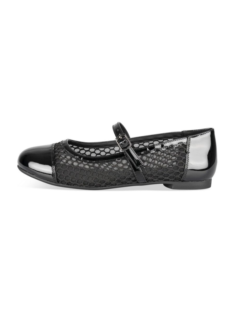 Ballerines babies résille et vernis noires