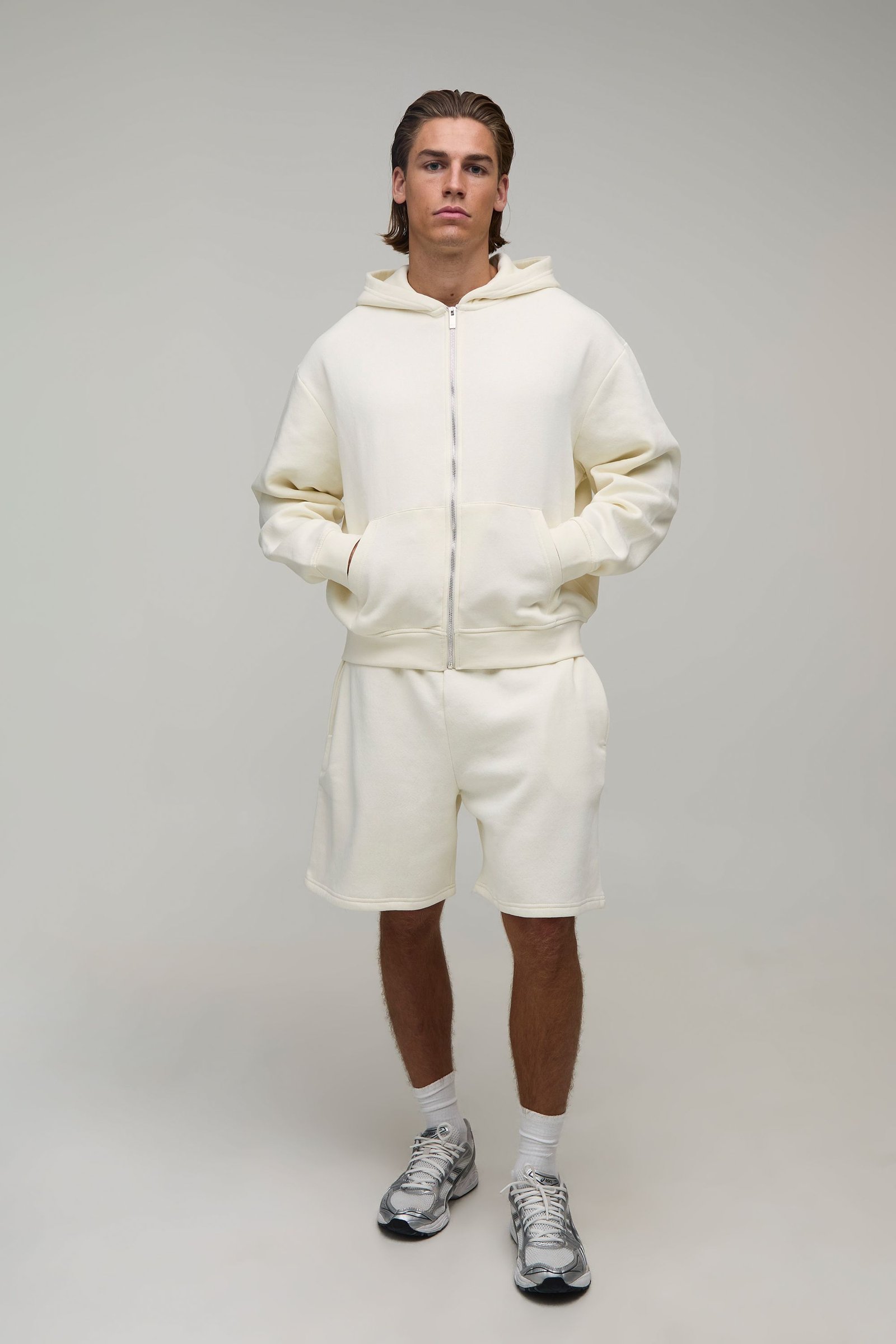 Baggy Drop-Crotch Mid-Length Shorts