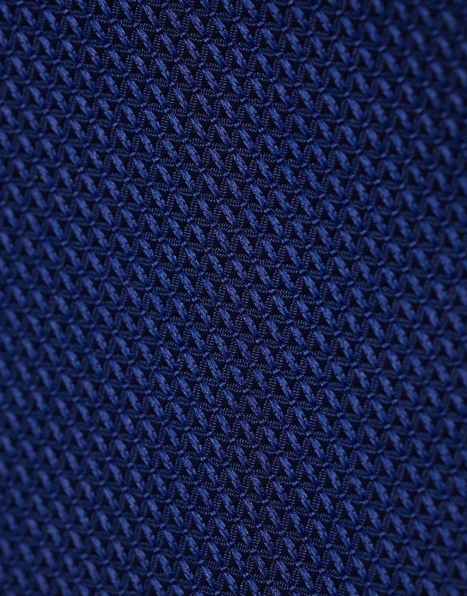 Textured Tie And Pocket Square - Blue