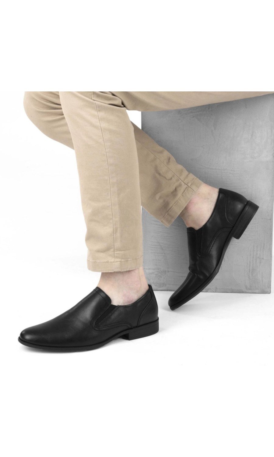 Chaussures de ville élastiquées noires
