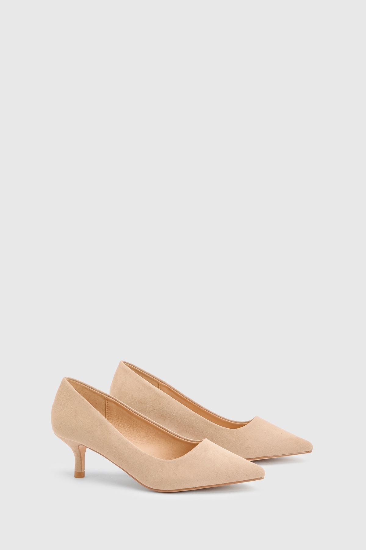 Escarpins b talon sghir - Taupe fat7