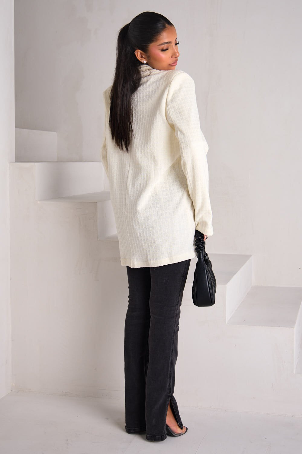 Veste blazer b détails paillettes bida
