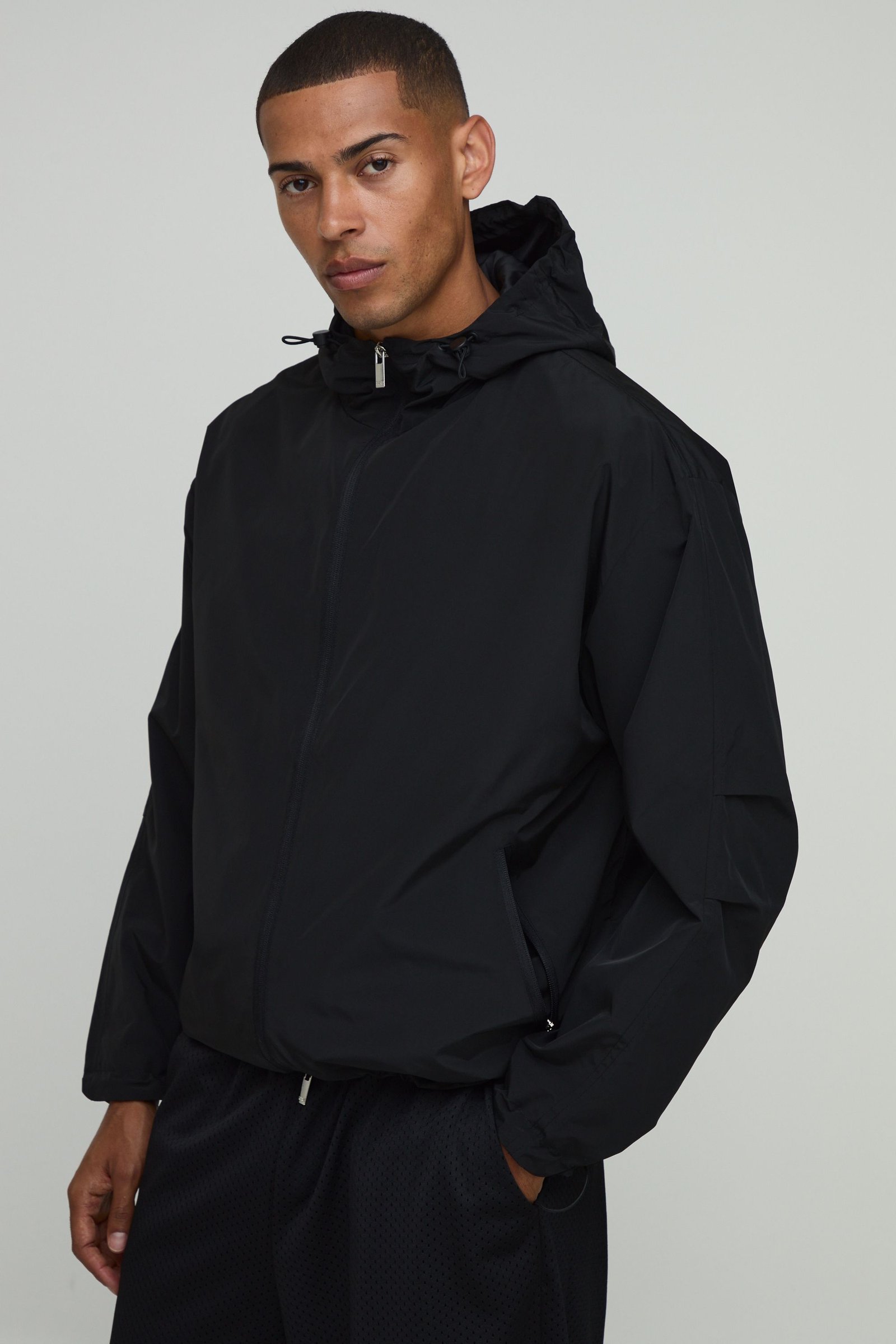 Cagoule À Capuche Surdimensionnée Avec Boutons Olive