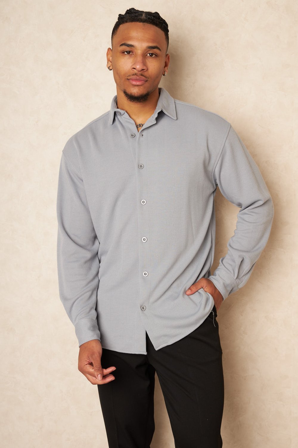 Chemise côtelée b kmam twal rmadia