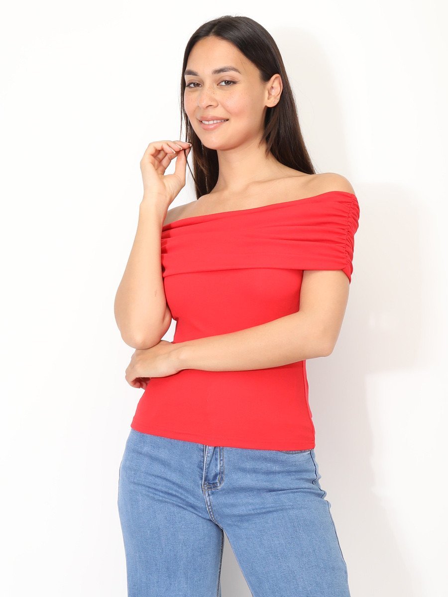 Top moulant b col bardot 7mer