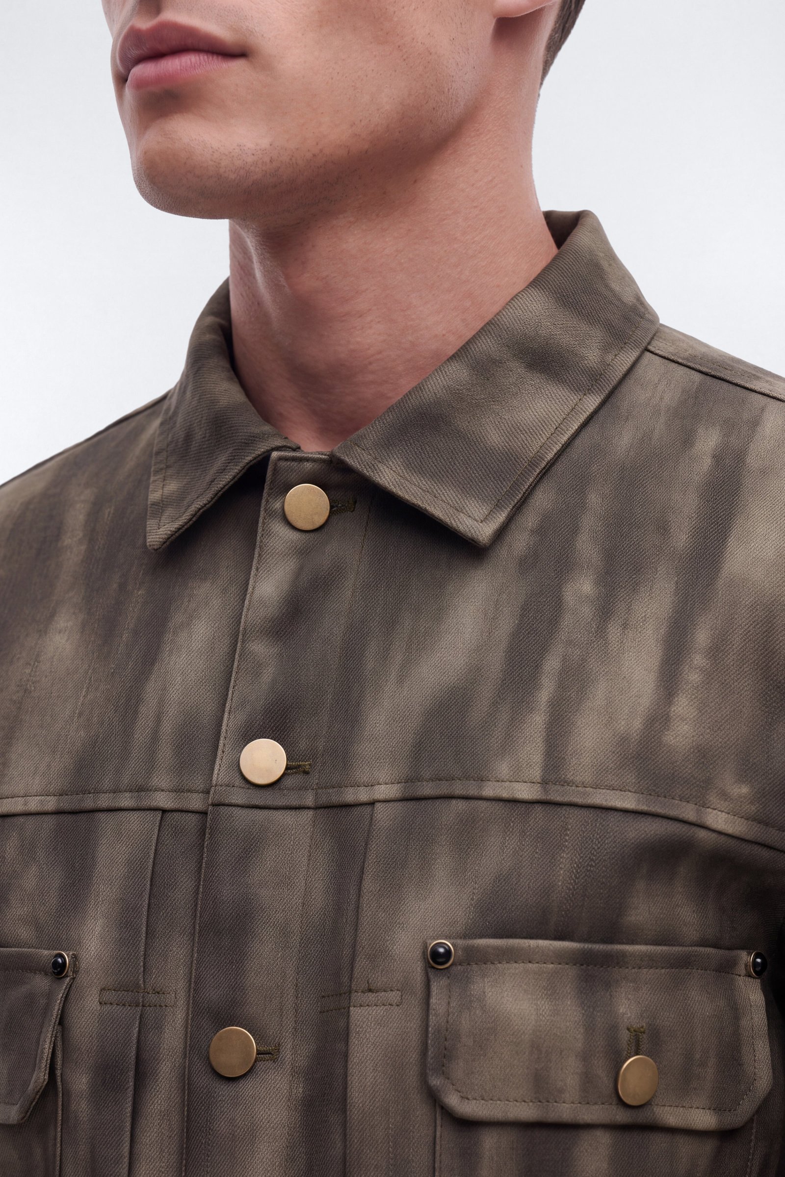 Veste trucker jeld synthétique délavé