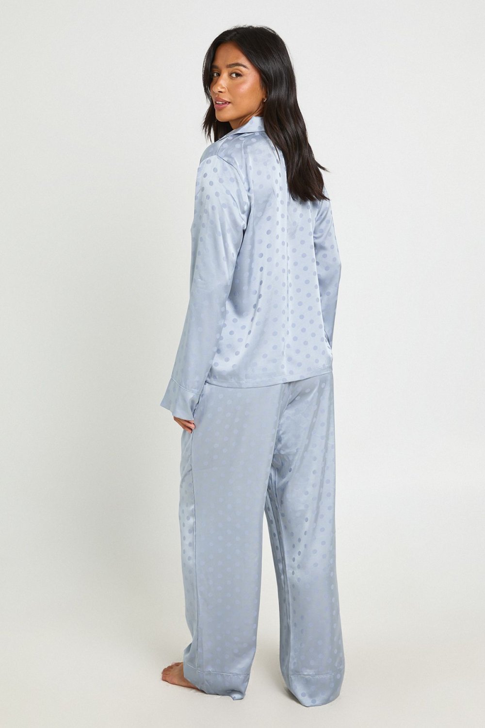Pyjama chemise et pantalon à pois - Petite